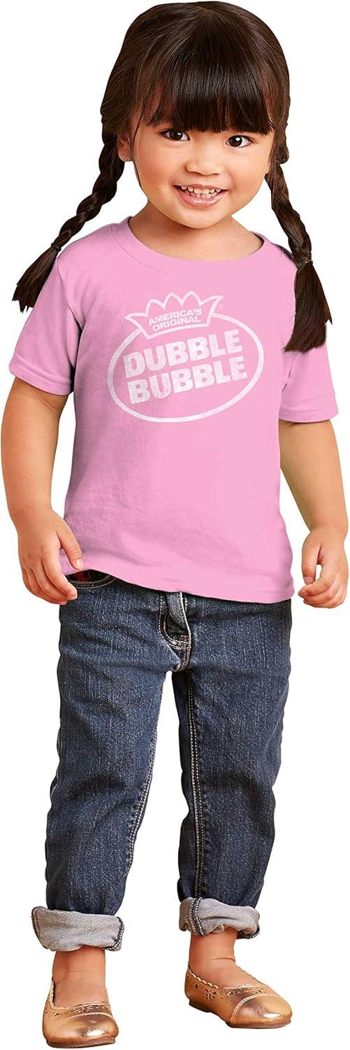 imageRetro Dubble Bubble Vintage Classic Logo Toddler Boy Girl T ShirtPink