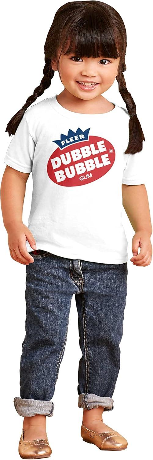 imageRetro Vintage Dubble Bubble Gum Logo Toddler Boy Girl T ShirtWhite