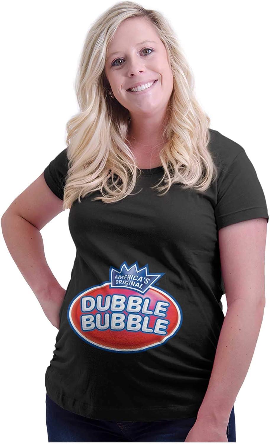 imageWomens Maternity Original Dubble Bubble Double Logo Gum T Shirt TeeBlack