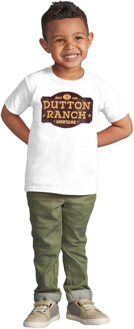 imageYellowstone Dutton Ranch Sign Toddler Boy Girl T ShirtWhite