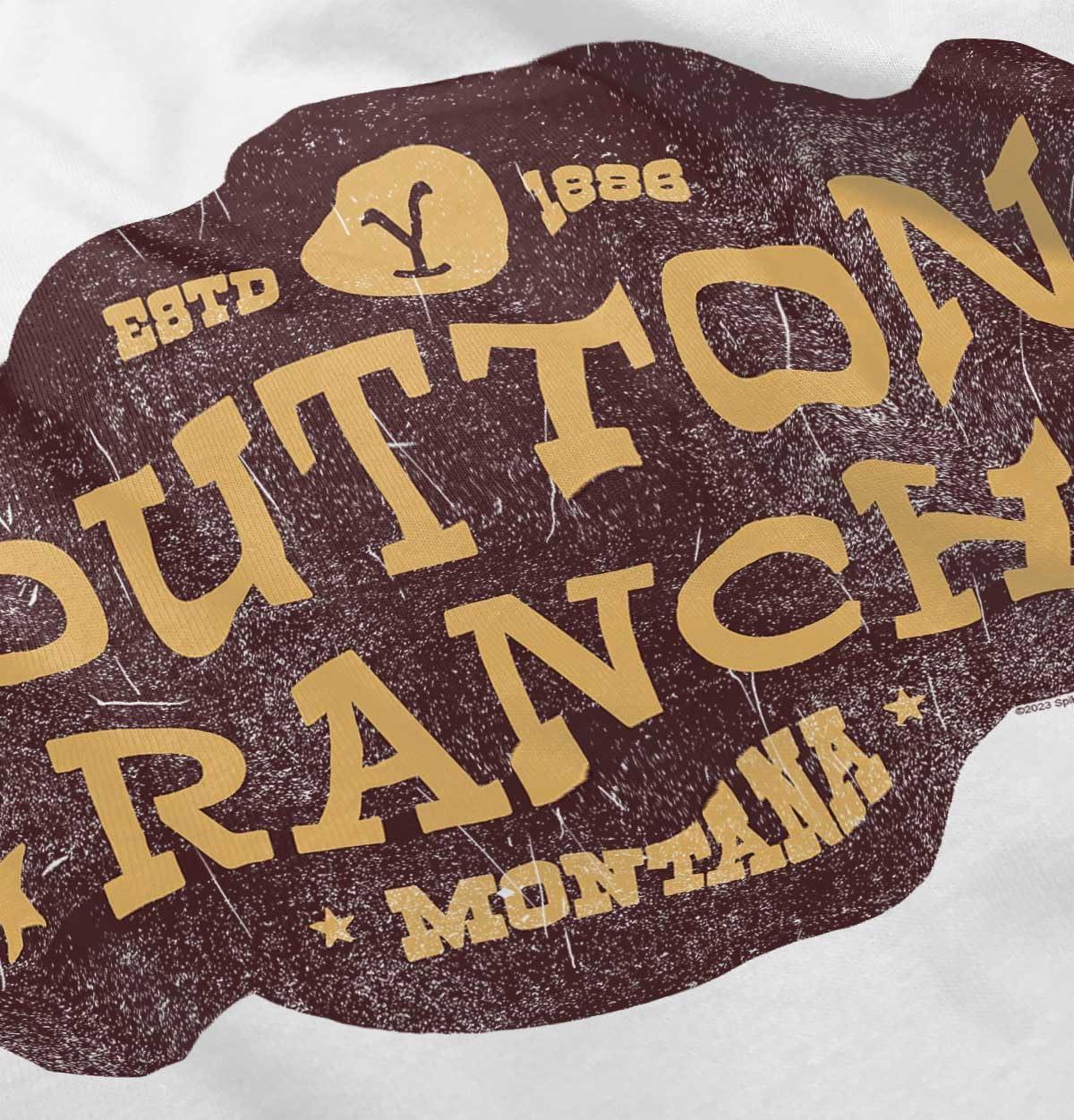 imageYellowstone Dutton Ranch Sign Toddler Boy Girl T ShirtWhite