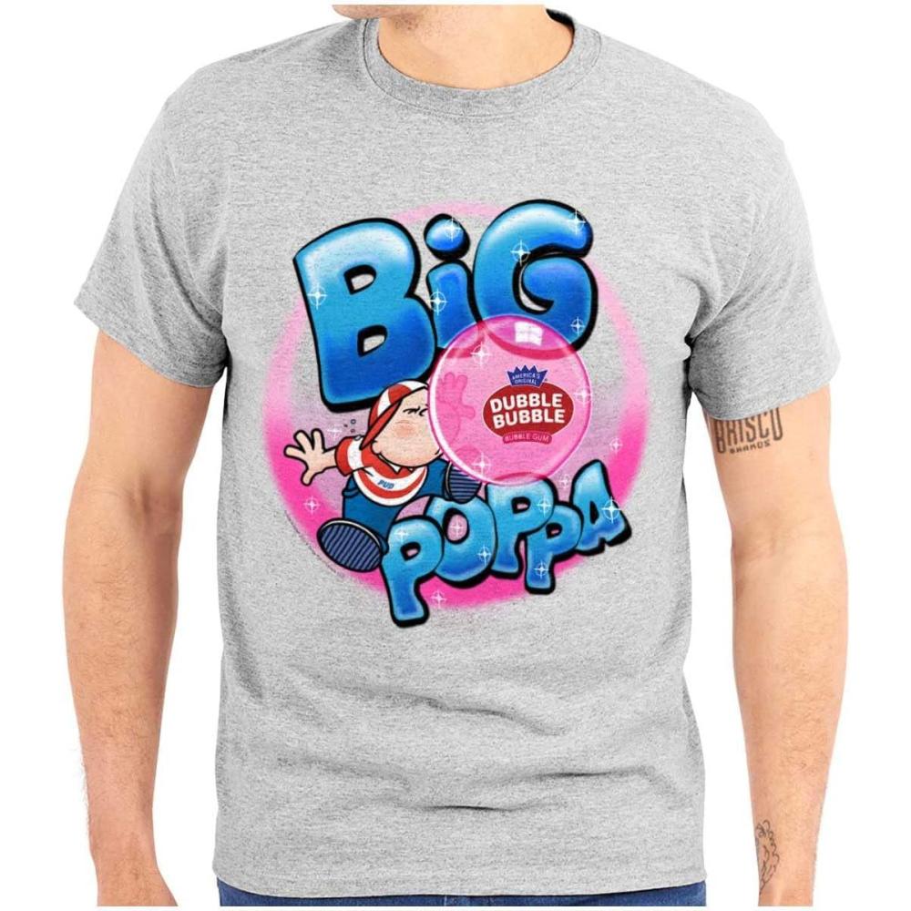 imageAirbrushed Dubble Bubble Big Poppa Graphic T Shirt Men or WomenSport Grey
