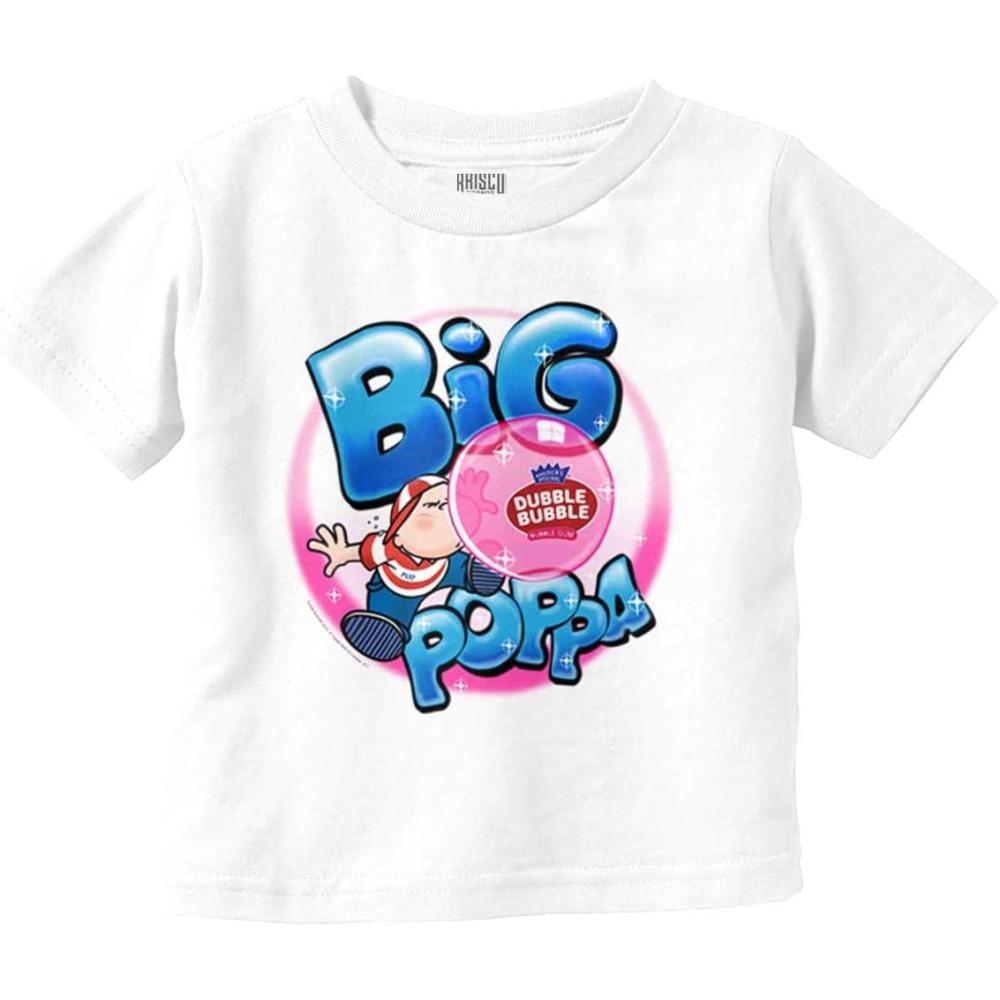 imageAirbrushed Dubble Bubble Big Poppa Toddler Boy Girl T ShirtWhite