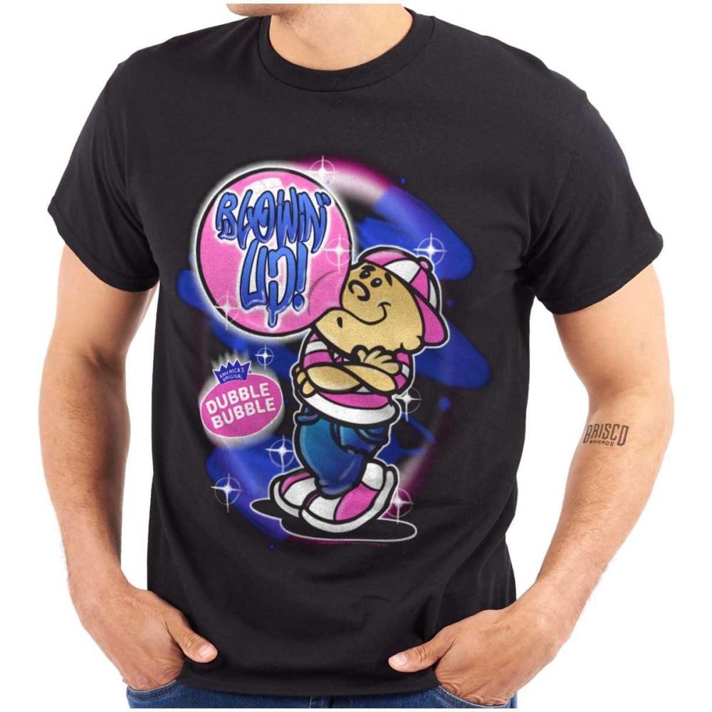 imageAirbrushed Dubble Bubble Blowing Up Graphic T Shirt Men or WomenBlack