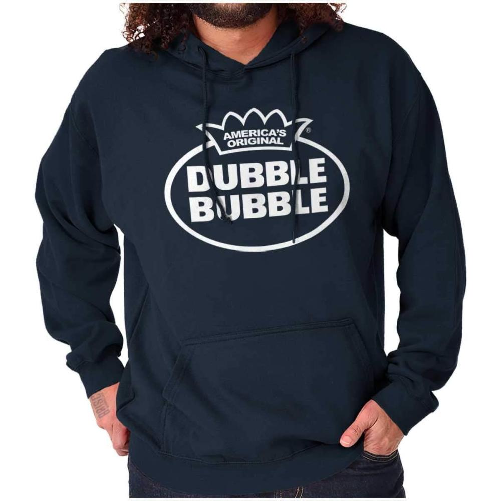 imageBrisco Brands Distressed Dubble Bubble Retro Double Hoodie Sweatshirt Women MenNavy
