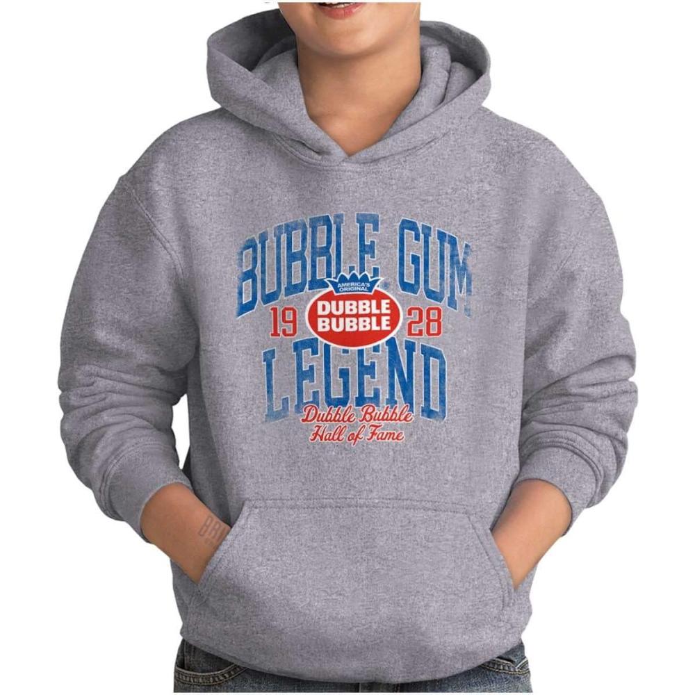 imageBrisco Brands Dubble Bubble Legend Vintage Logo Youth Hoodie Boy GirlSport Grey