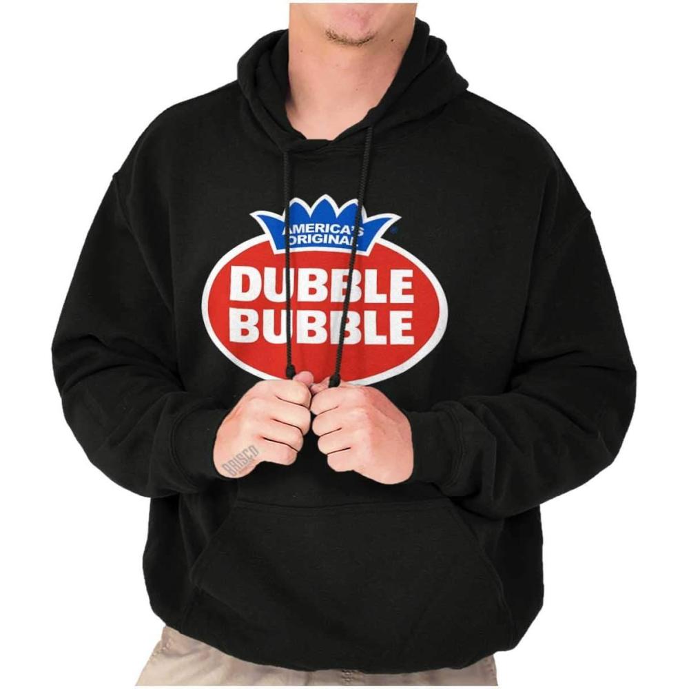 imageBrisco Brands Vintage Dubble Bubble Gum Double Logo Hoodie Sweatshirt Women MenBlack