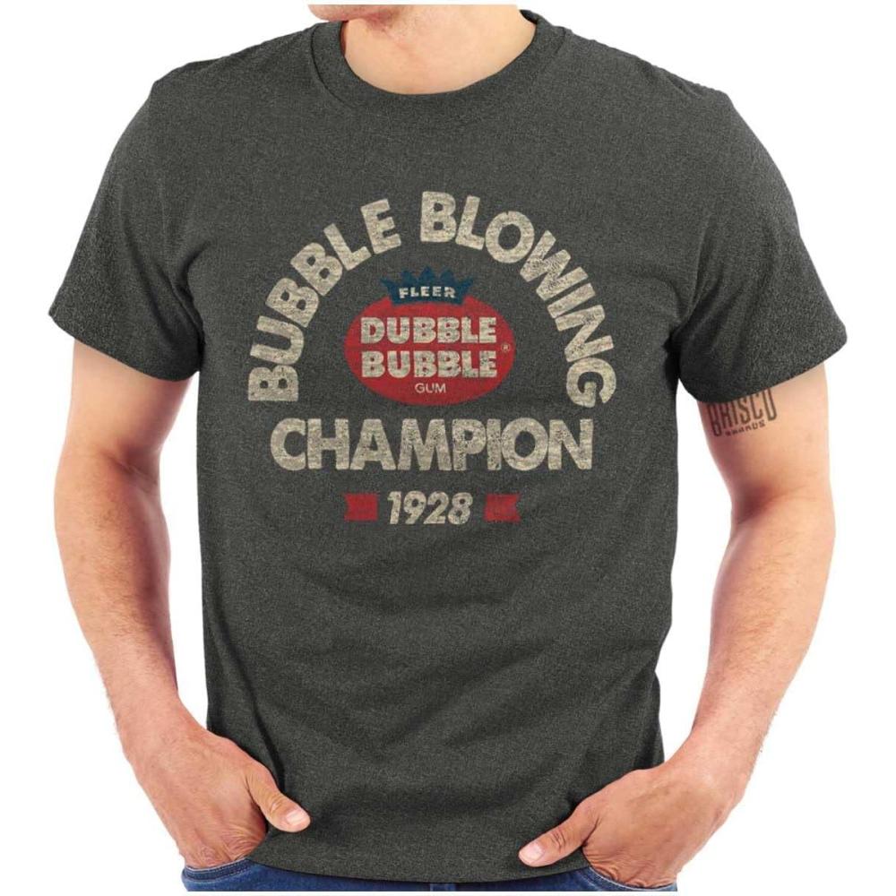 imageBubble Blowing Champion Dubble Graphic T Shirt Men or WomenDark Heather