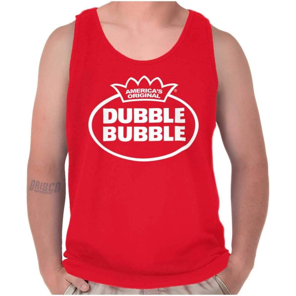 imageDistressed Dubble Bubble Retro Double Tank Top T Shirts Men WomenRed