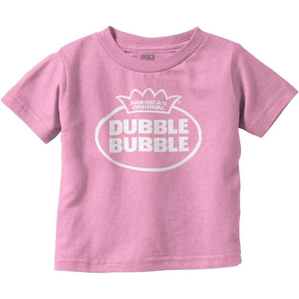 imageDistressed Dubble Bubble Retro Double Toddler Boy Girl T ShirtPink