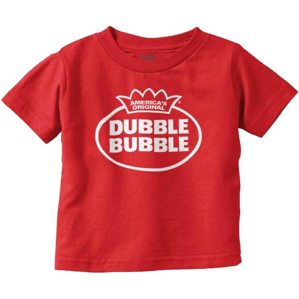 imageDistressed Dubble Bubble Retro Double Toddler Boy Girl T ShirtRed