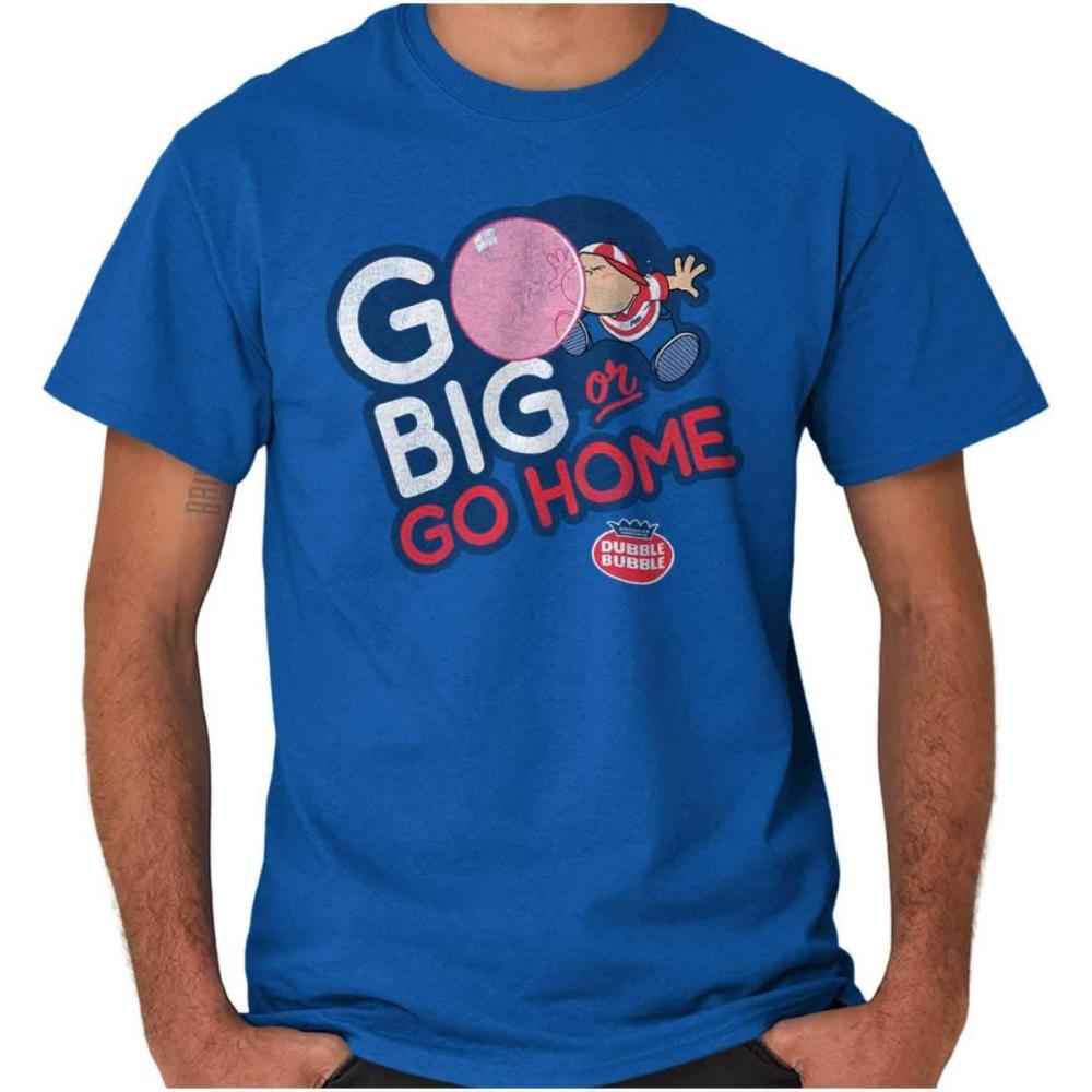 imageDubble Bubble Go Big Or Go Home Logo Graphic T Shirt Men or WomenRoyal