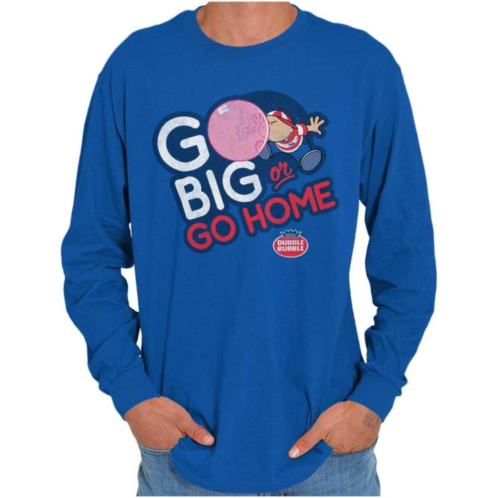 imageDubble Bubble Go Big Or Go Home Logo Long Sleeve Tshirt Men WomenRoyal