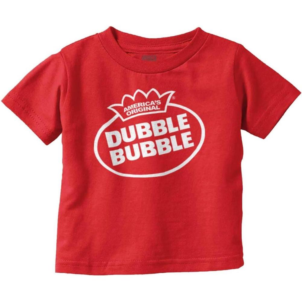 imageOriginal Dubble Bubble Brand Logo Toddler Boy Girl T ShirtRed