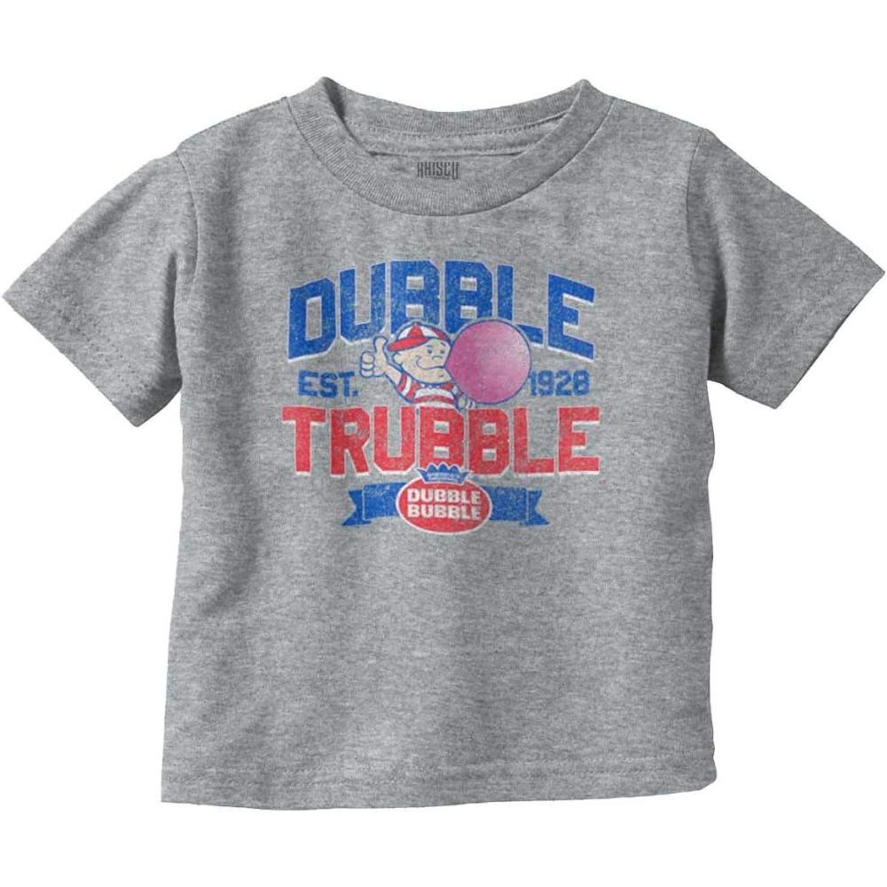 imageOriginal Dubble Trouble Bubble Gum Toddler Boy Girl T ShirtHeather