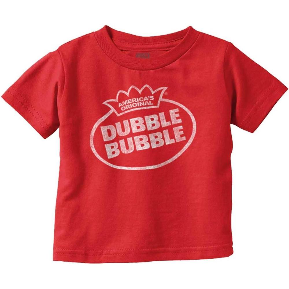imageRetro Dubble Bubble Vintage Classic Logo Toddler Boy Girl T ShirtRed