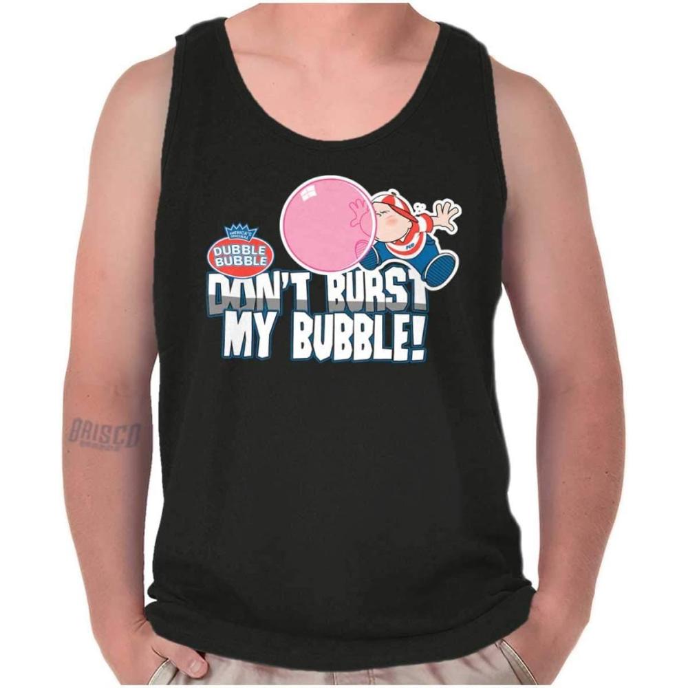 imageVintage Dont Burst Dubble Bubble Tank Top T Shirts Men WomenBlack