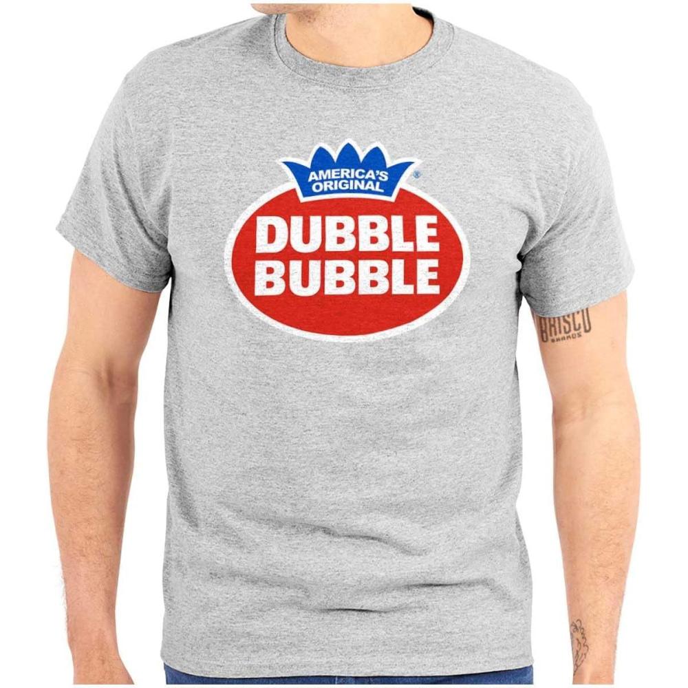 imageVintage Dubble Bubble Gum Double Logo Graphic T Shirt Men or WomenSport Grey