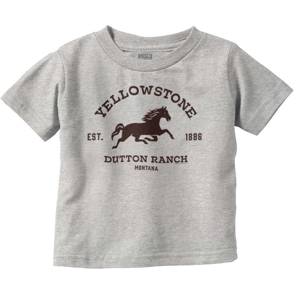 imageYellowstone Dutton Ranch Horse Toddler Boy Girl T ShirtHeather