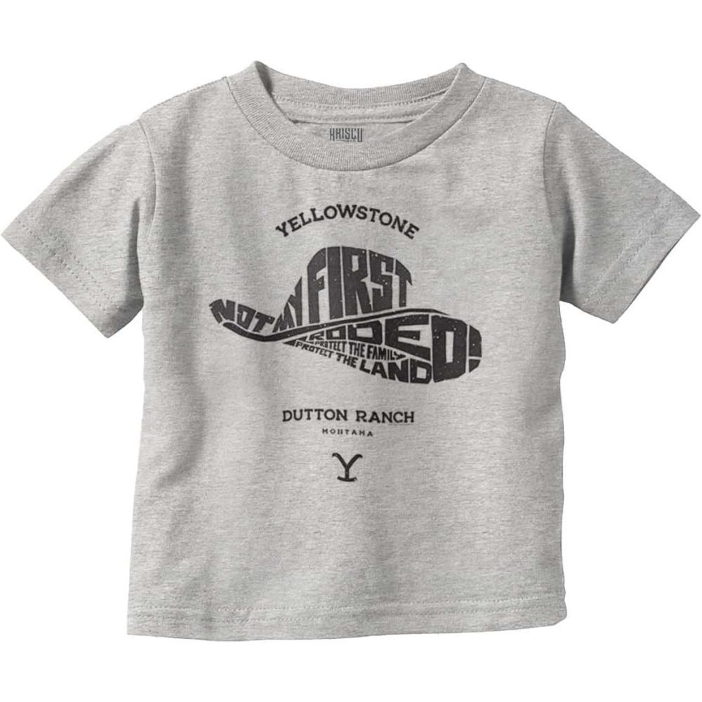 imageYellowstone Not My First Rodeo Hat Toddler Boy Girl T ShirtHeather