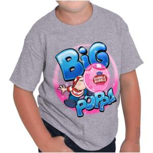 Airbrushed Dubble Bubble Big Poppa Crewneck T Shirts Boy Girl(Sport Grey)