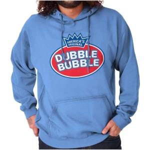 Brisco Brands Authentic Dubble Bubble Original Logo Hoodie Sweatshirt Women Men(Carolina Blue)