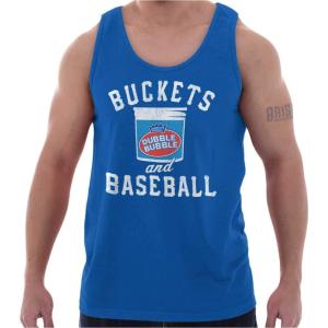 Buckets and Baseball Dubble Bubble Tank Top T Shirts Men Women(Royal)
