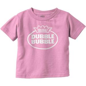 Distressed Dubble Bubble Retro Double Toddler Boy Girl T Shirt(Pink)