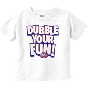 Dubble Bubble Double Your Fun Logo Toddler Boy Girl T Shirt(White)
