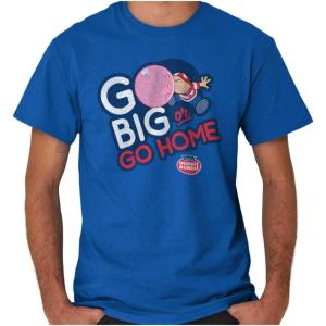 Dubble Bubble Go Big Or Go Home Logo Graphic T Shirt Men or Women(Royal)