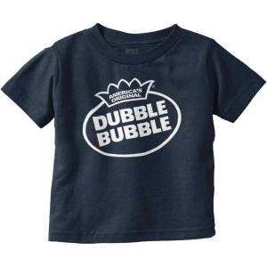 Original Dubble Bubble Brand Logo Toddler Boy Girl T Shirt(Navy)