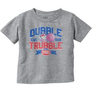 Original Dubble Trouble Bubble Gum Toddler Boy Girl T Shirt(Heather)