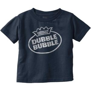 Retro Dubble Bubble Vintage Classic Logo Toddler Boy Girl T Shirt(Navy)