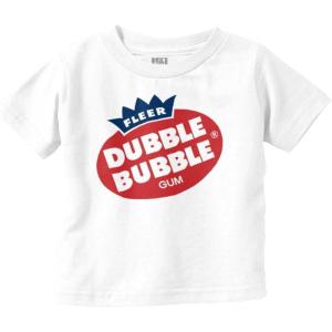 Retro Vintage Dubble Bubble Gum Logo Toddler Boy Girl T Shirt(White)