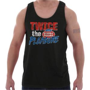 Twice The Pleasure Dubble Bubble Tank Top T Shirts Men Women(Black)