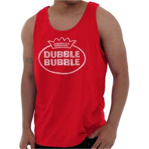Vintage Dubble Bubble Original Logo Tank Top T Shirts Men Women(Red)