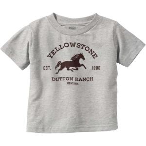 Yellowstone Dutton Ranch Horse Toddler Boy Girl T Shirt(Heather)