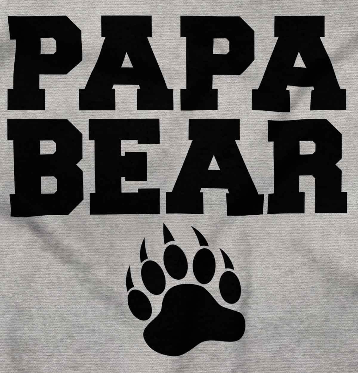 imageBrisco Brands Papa Bear Dad Fathers Day Pawprint Zip Hoodie Sweatshirt MenSport Grey