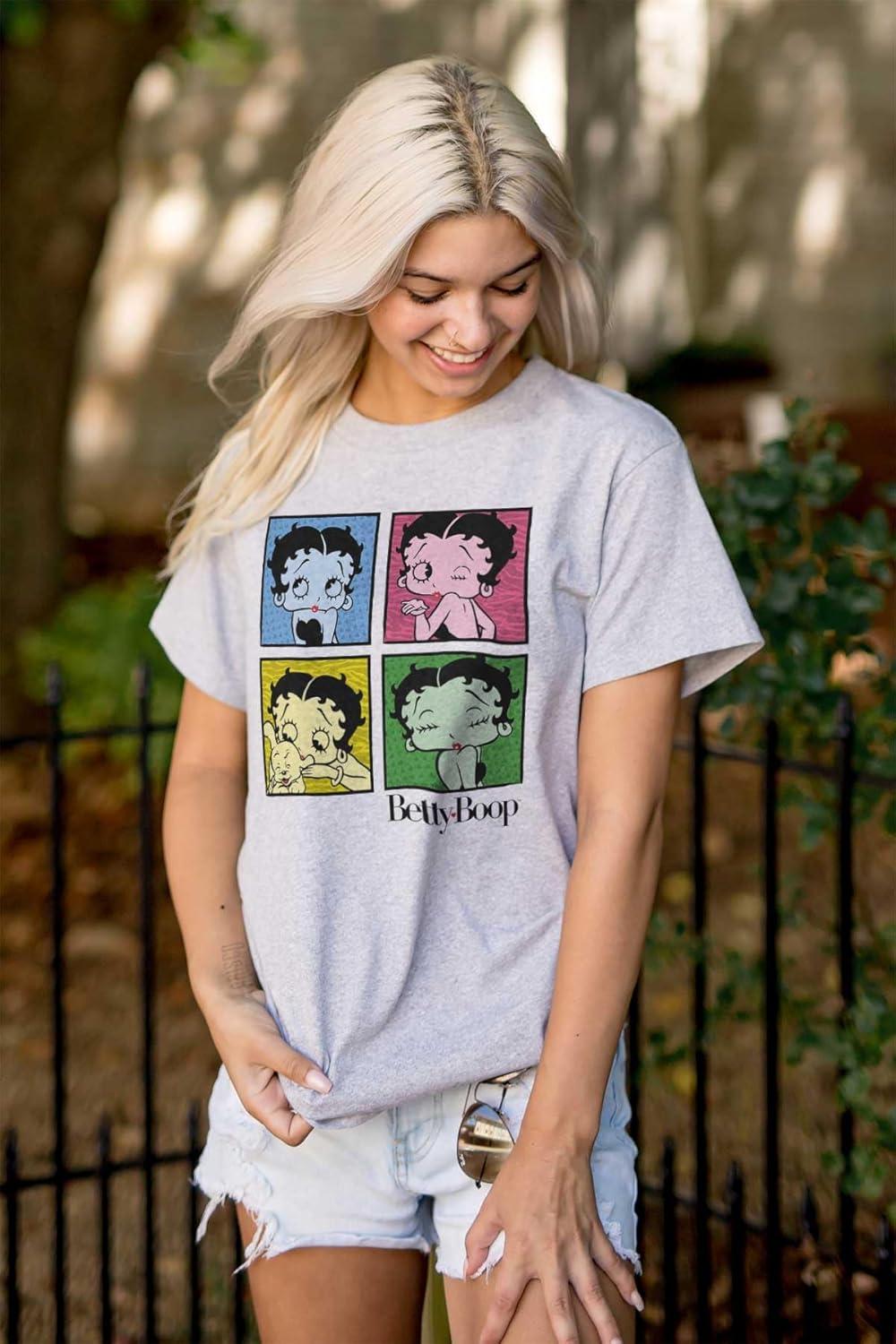 imageBetty Boop Classic Cartoon Cute Womens Graphic T Shirt TeesSport Grey