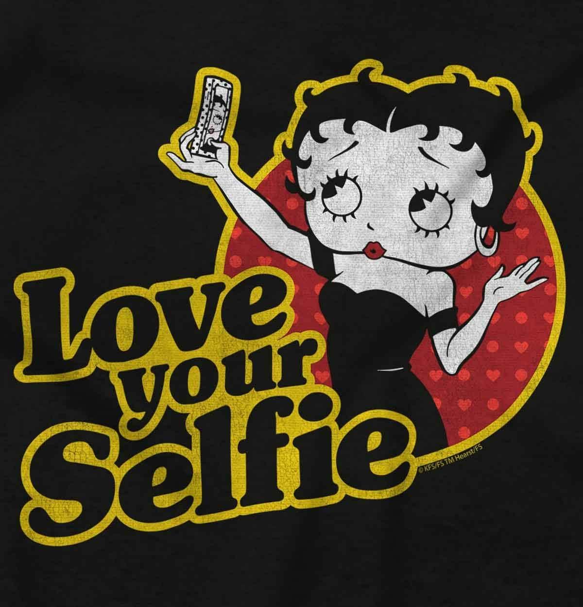 imageBrisco Brands Betty Boop Love Your Selfie Cute Zip Hoodie Sweatshirt Women