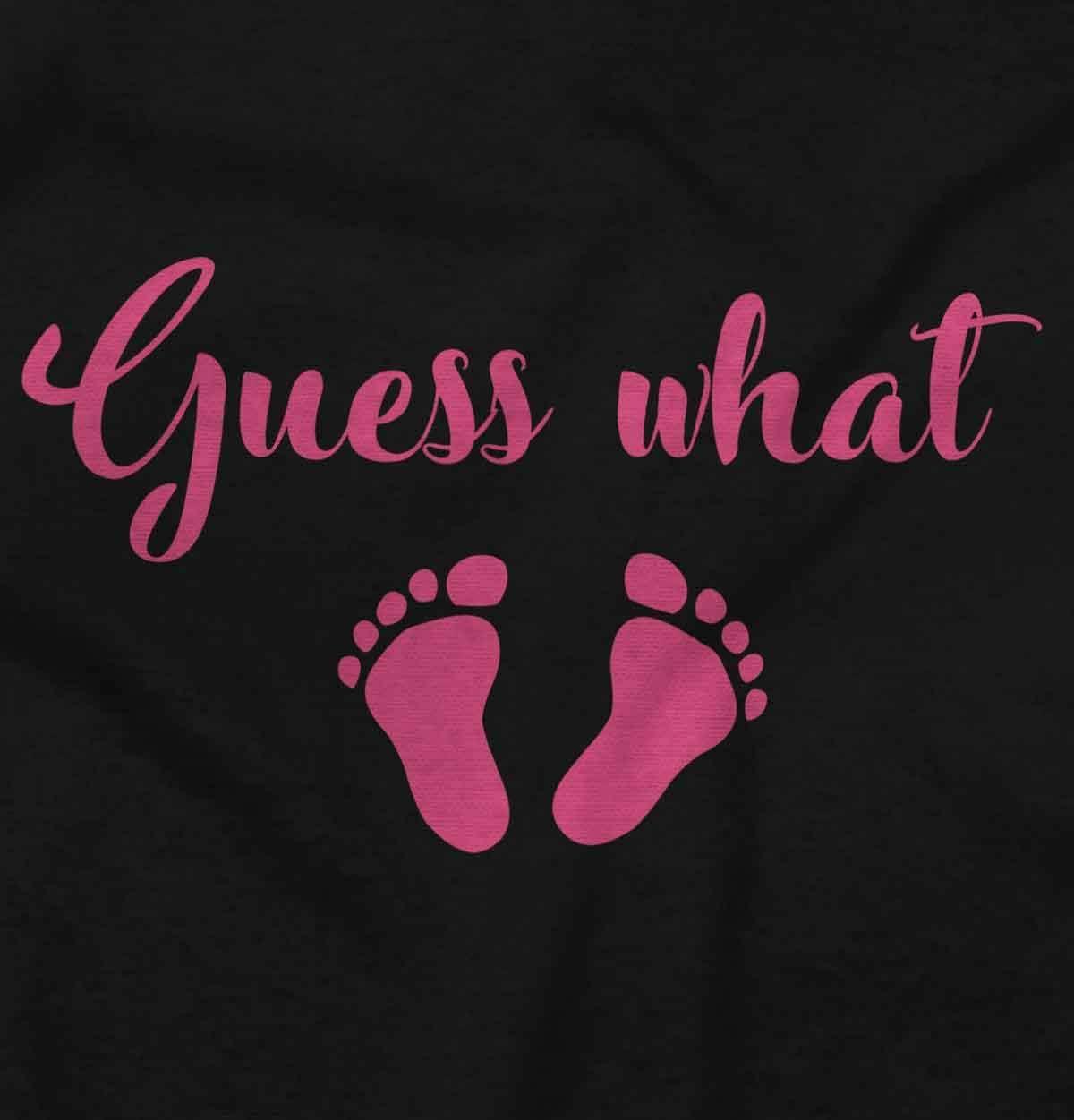 imageWomens Maternity Guess What Baby Feet Expecting Bump T Shirt Tee