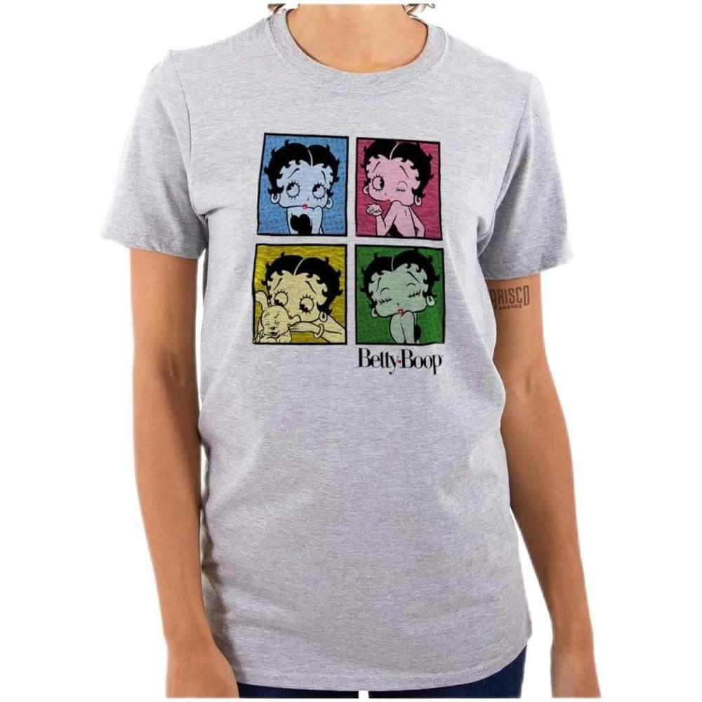 imageBetty Boop Classic Cartoon Cute Womens Graphic T Shirt TeesSport Grey