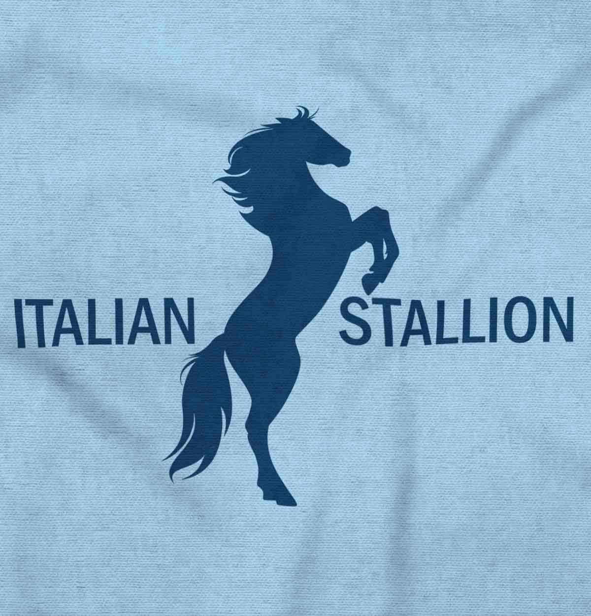 imageBrisco Brands Italian Stallion Adorable Stud Baby Bodysuit Jumper BoysLight Blue