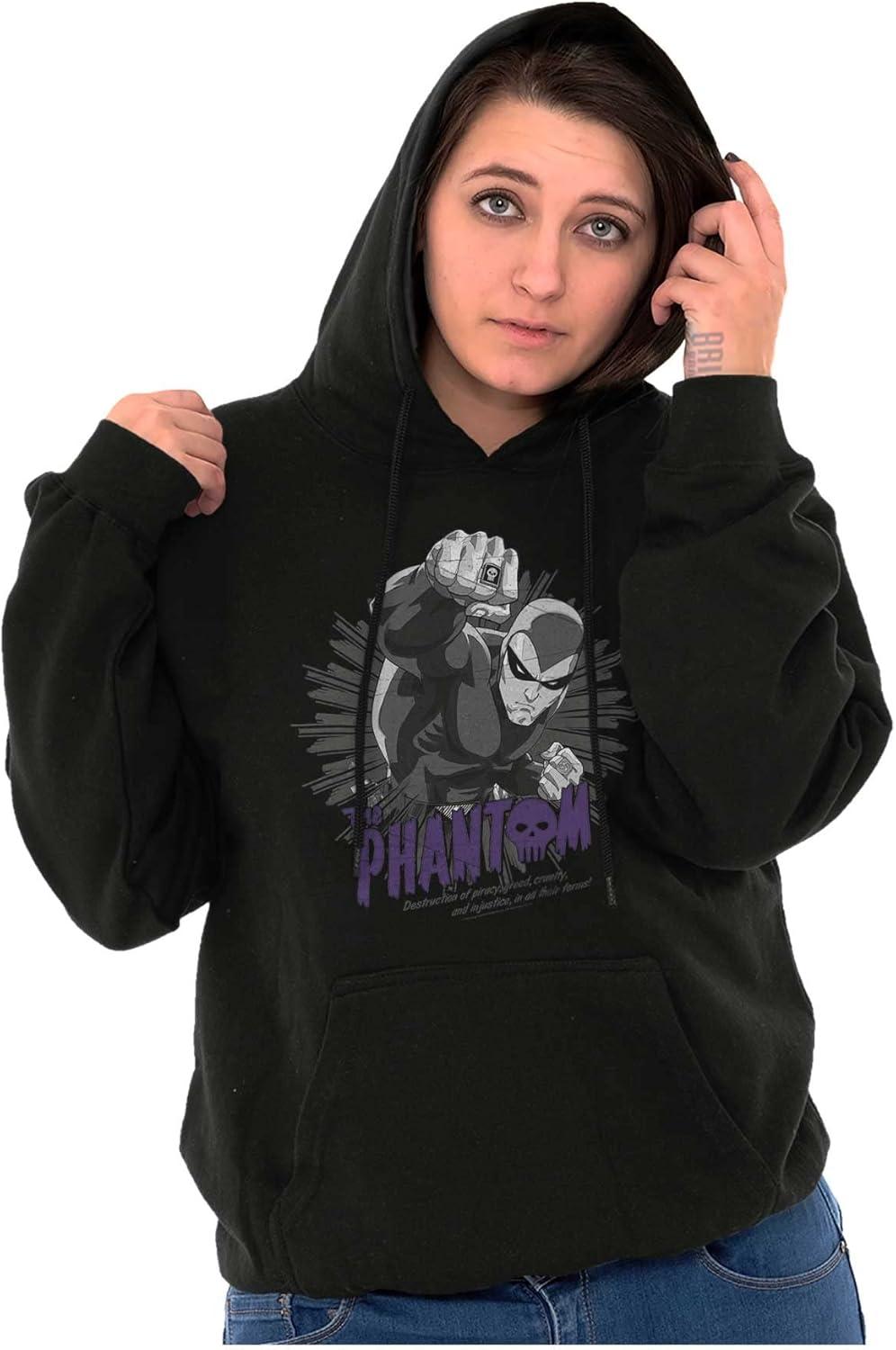 imageBrisco Brands the Phantom Comic Book Hero Hoodie Sweatshirt Women MenBlack