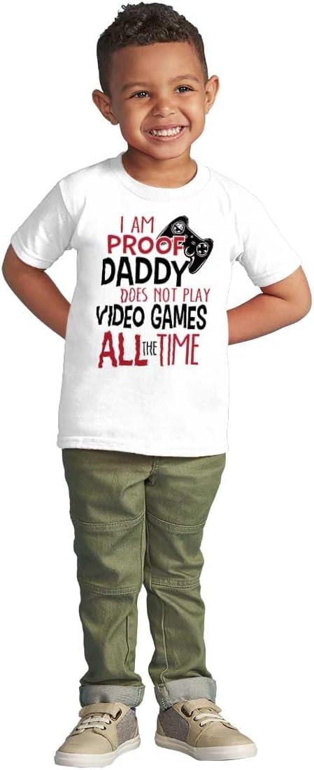 imageProof Daddy Doesnt Play Video Games Toddler Boy Girl T ShirtWhite