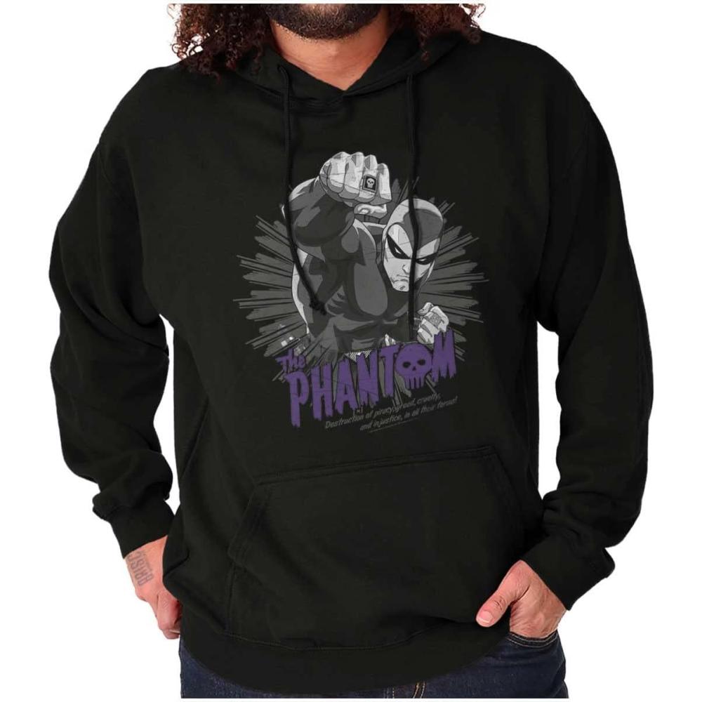 imageBrisco Brands the Phantom Comic Book Hero Hoodie Sweatshirt Women MenBlack
