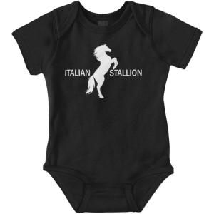 Brisco Brands Italian Stallion Adorable Stud Baby Bodysuit Jumper Boys(Black)