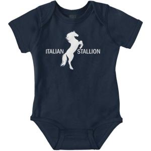 Brisco Brands Italian Stallion Adorable Stud Baby Bodysuit Jumper Boys(Navy)