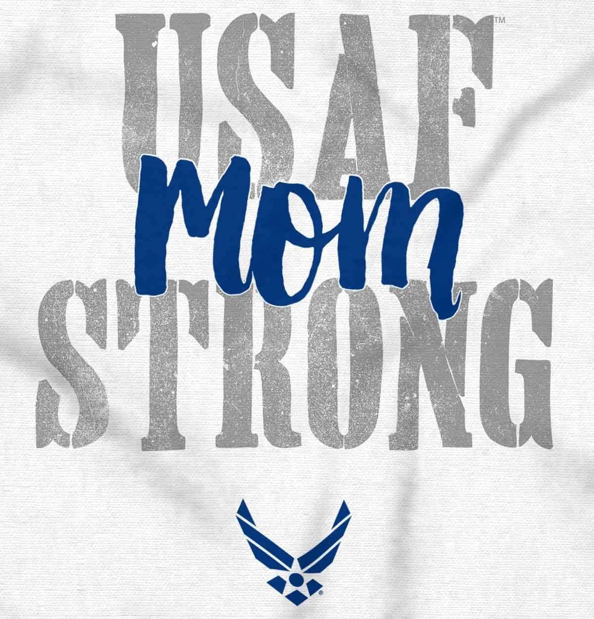 imageBrisco Brands US Air Force USAF Strong Military Mom Zip Up Hoodie Mens WomensWhite