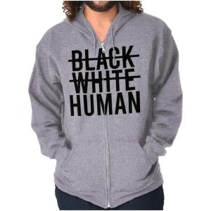 Brisco Brands Race Equality Human Rights Black Life Zip Up Hoodie Mens Womens(Sport Grey)